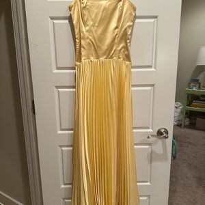 Abercrombie & Fitch Butter Yellow Satin Dress